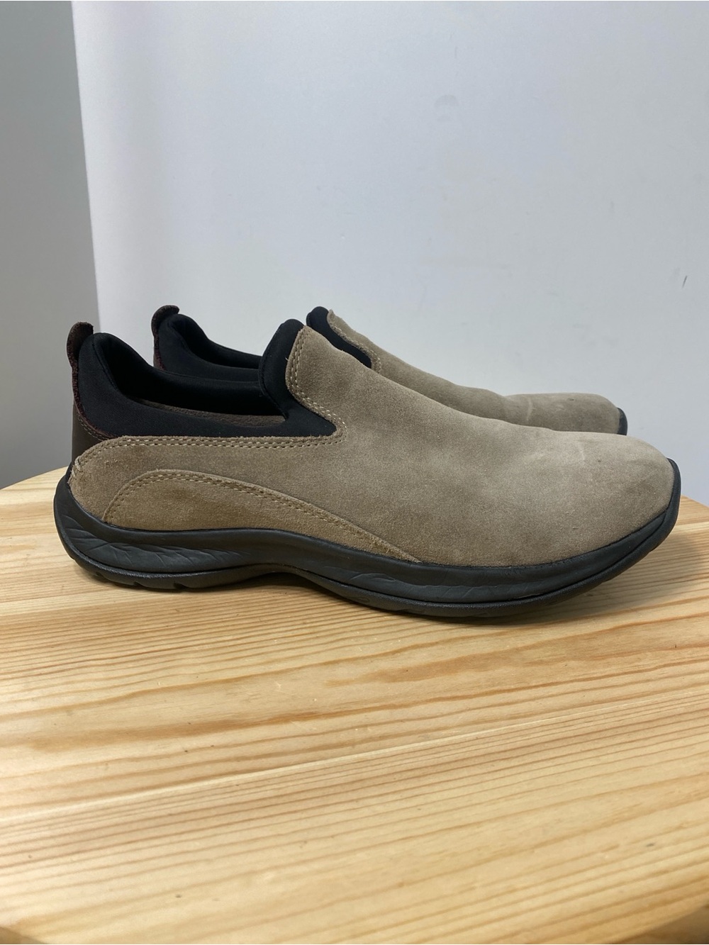 Lands' End Shoes Suede Leather All Weather Moc Slip On Brown Women’s Size 11